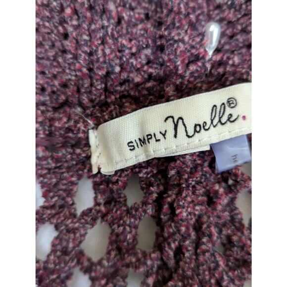 Simply Noelle Chenille shrug Sz L Knitted + crochet Bust to 50"CB 26"Gently used - Picture 7 of 9